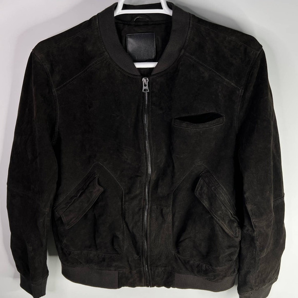 Blank NYC Men's Suede Bomber Jacket Size XL - Picture 2 of 13